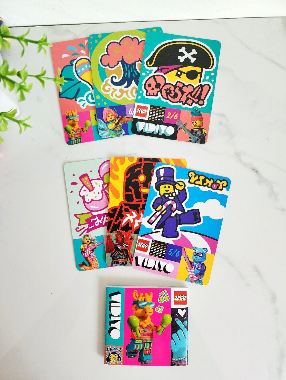 LEGO VIDIYO BeatBits Collector Cards Lot of 6 QR Music Bandmates 2022